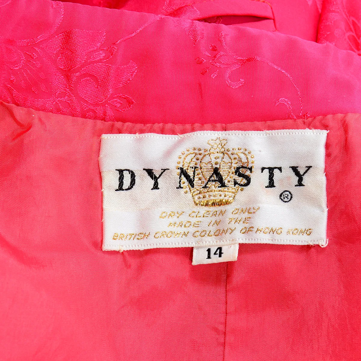 1960s Dynasty Red Silk Floral Pajamas