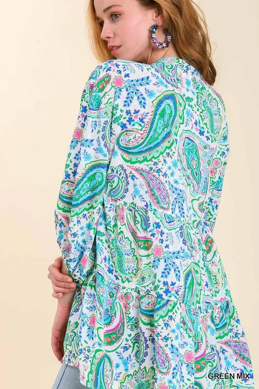 A Perfect Day Paisley Blouse