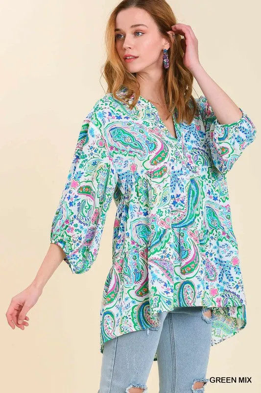 A Perfect Day Paisley Blouse