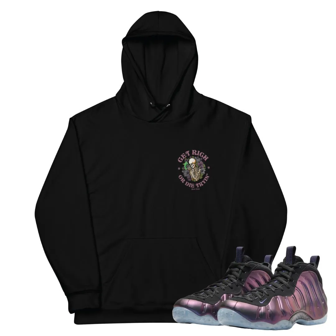 Air Foamposite One Eggplant "Get Rich" Hoodie