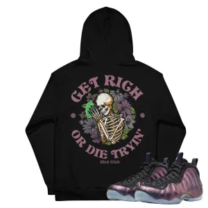 Air Foamposite One Eggplant "Get Rich" Hoodie