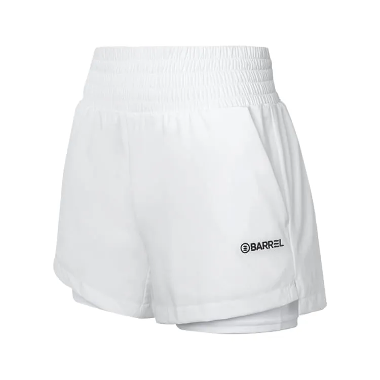 Barrel Women Essential HW Leggings Shorts-WHITE