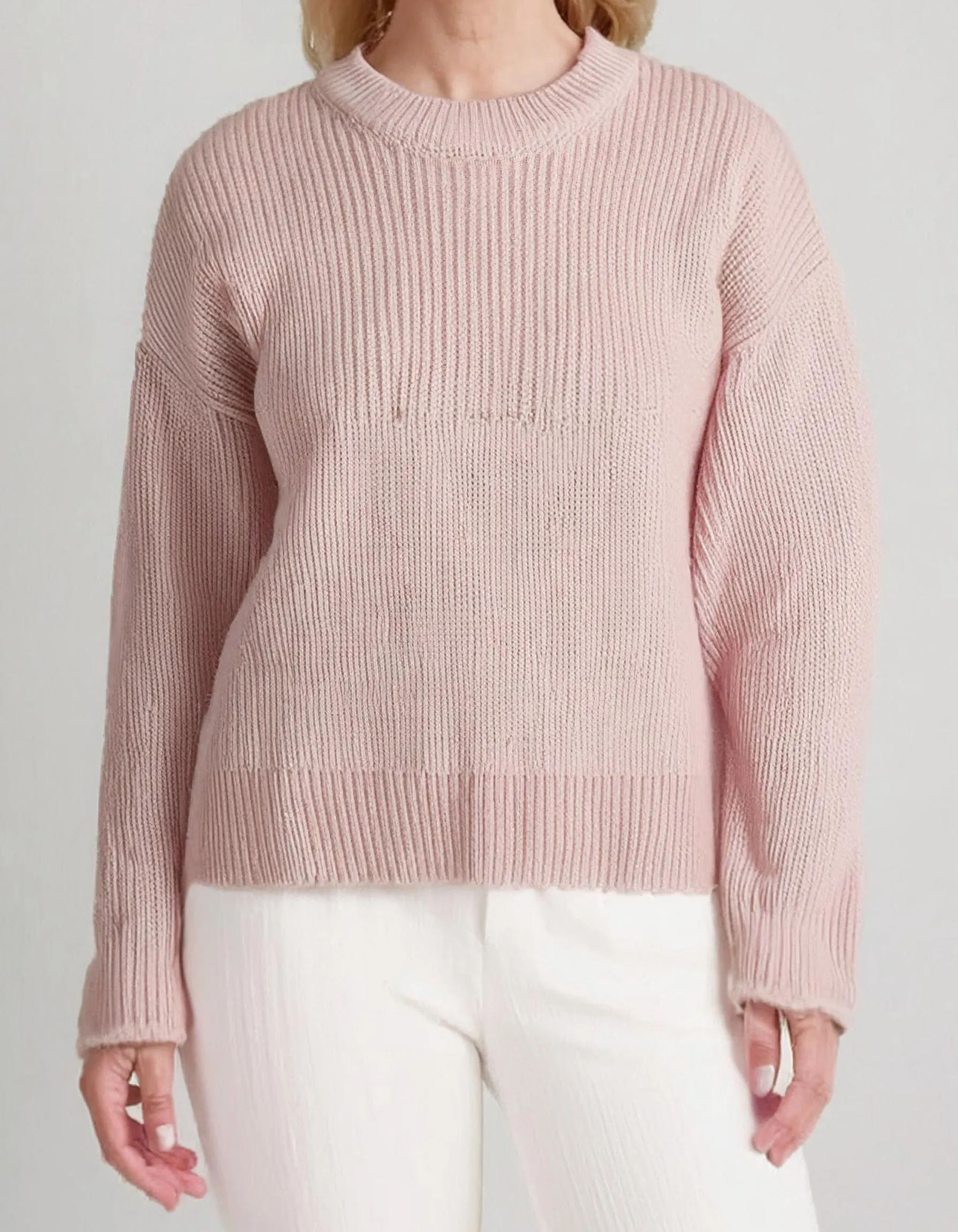 Blush Pink Crewneck Sweater