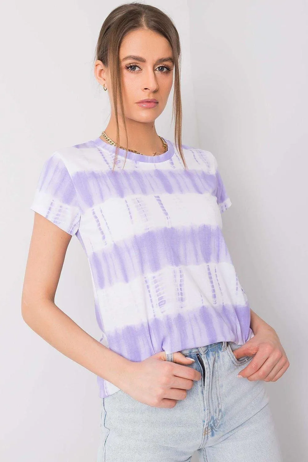 Chic Cotton Graphic Tee for Women - Italy Moda Short Sleeve Top