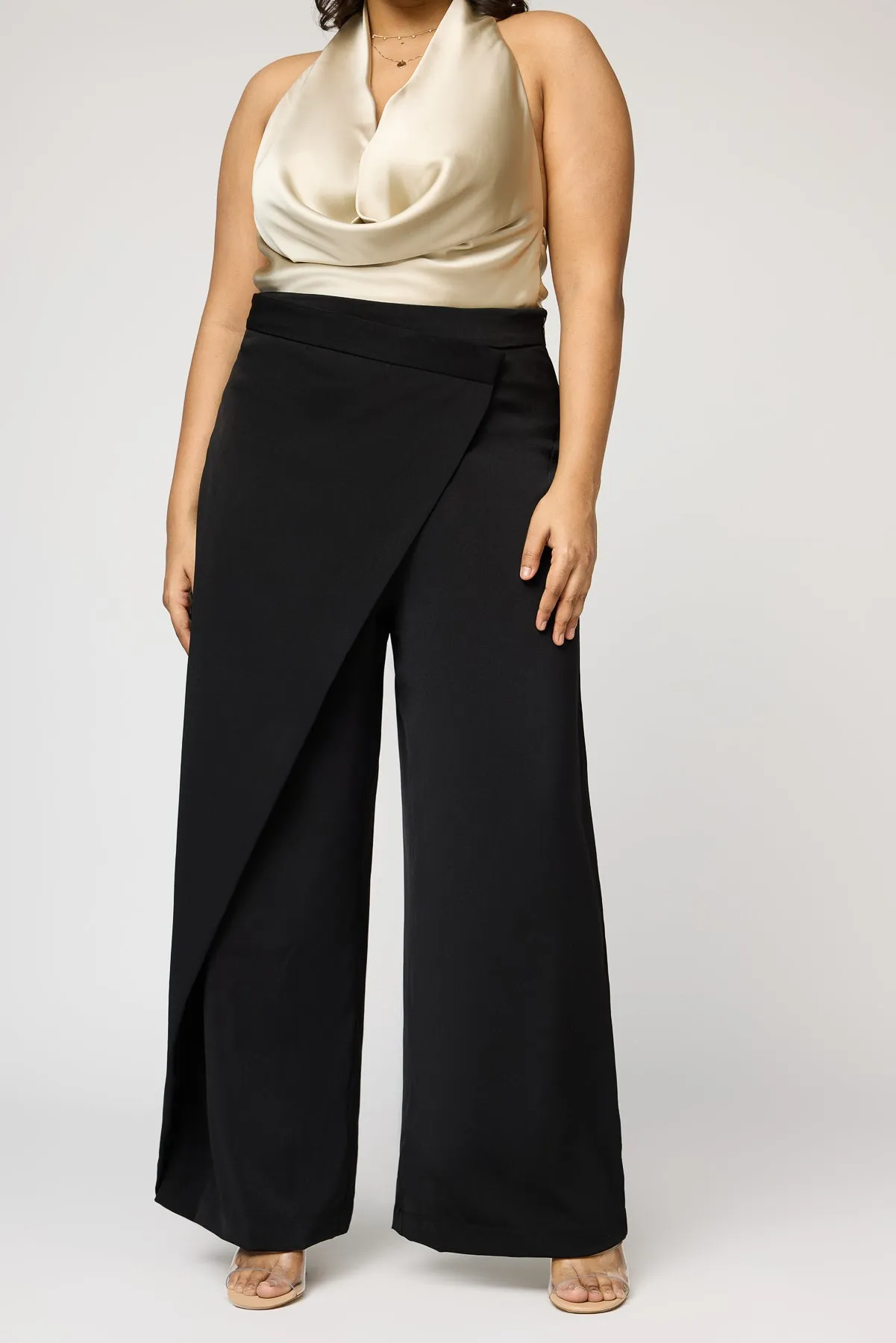 Cinder Black Curve Pareo Korean Pants