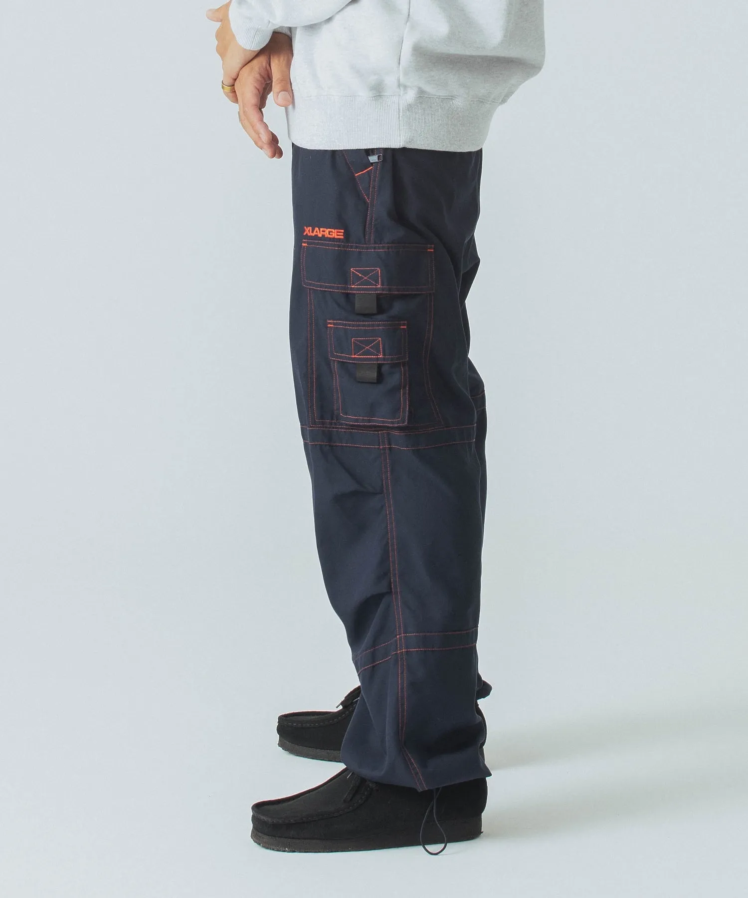 CONTRAST STITCH CARGO PANTS