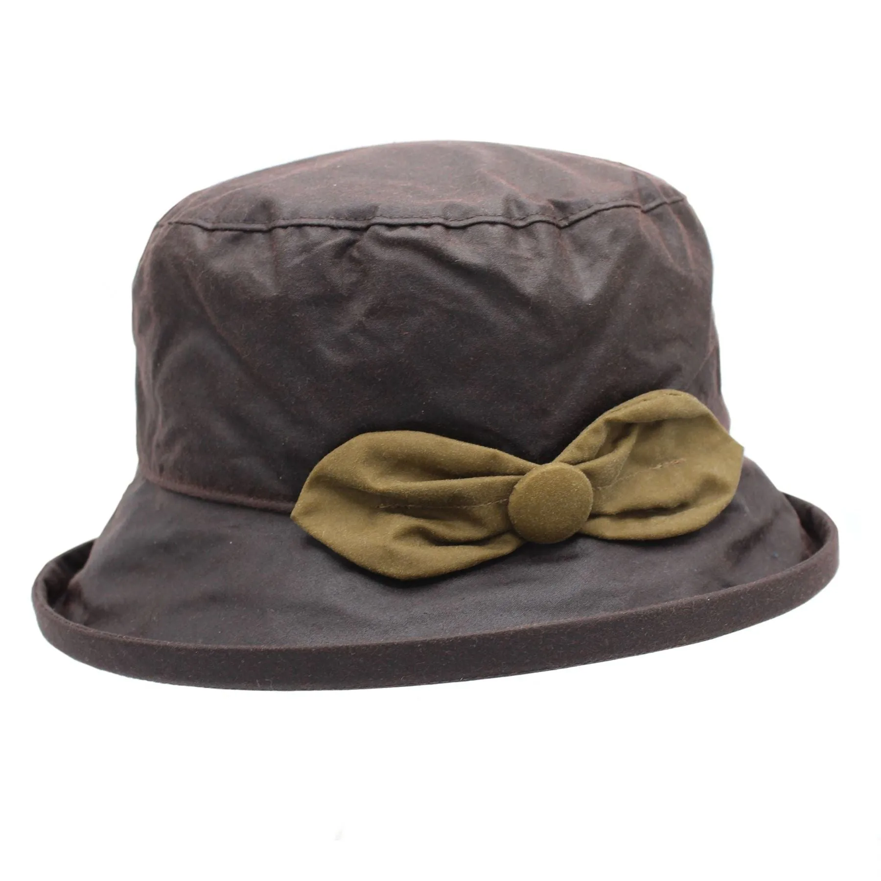 Cora Wax Leaf Motif Hat Brown