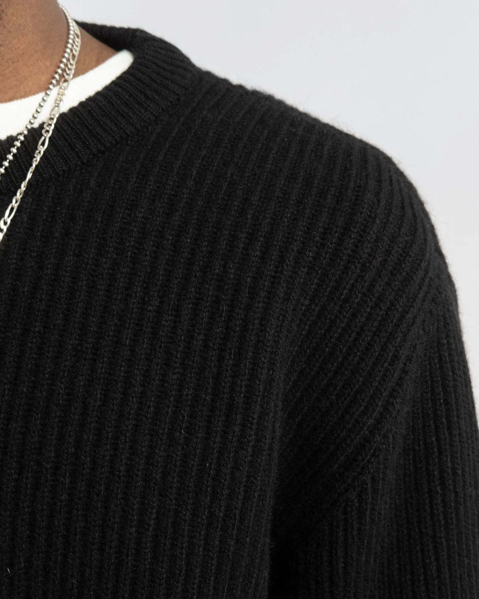 Crewneck Long Sleeve Cashmere Black