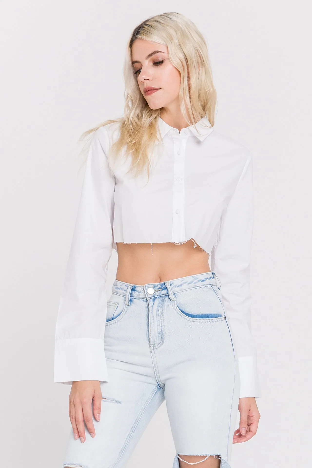 Cropped Long Sleeve Shirt