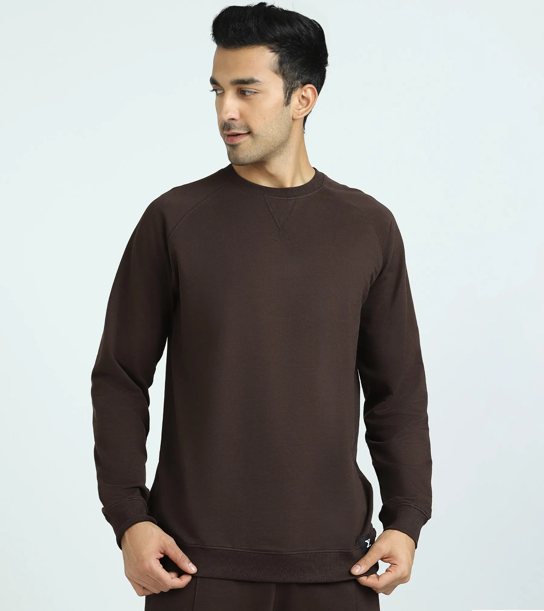 Cruze French Terry Cotton Sweatshirts Malt Brown