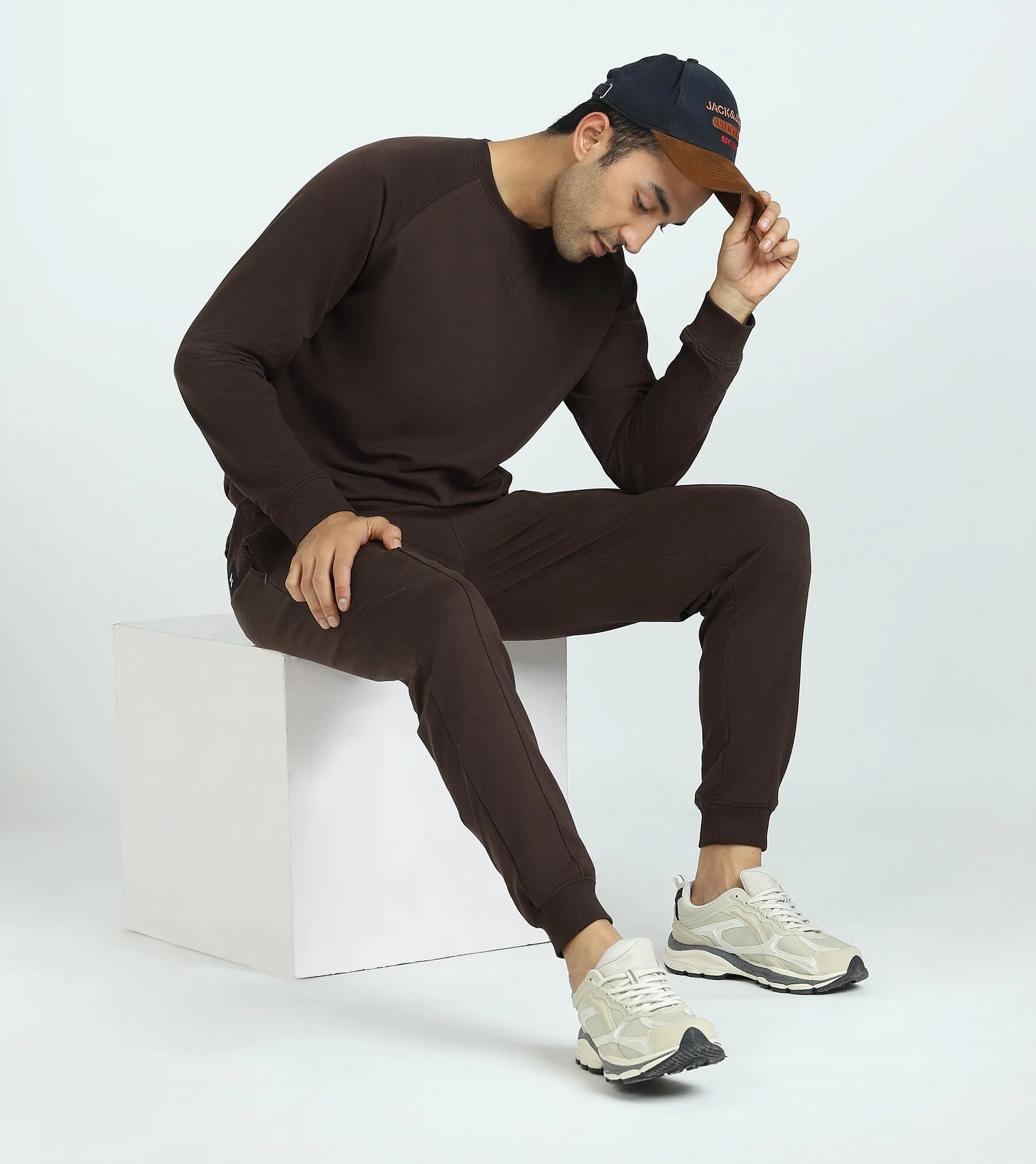 Cruze French Terry Cotton Sweatshirts Malt Brown