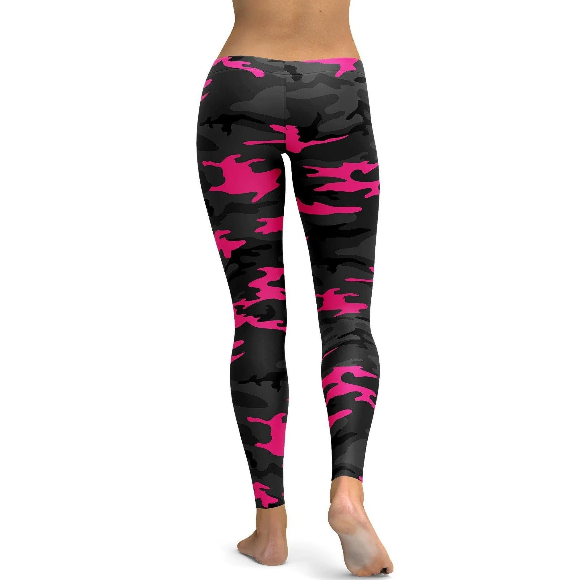 Dark Pink Camo Leggings