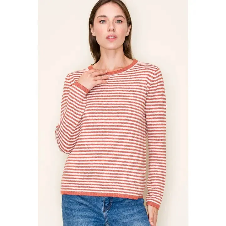 Demi Striped Classic Crewneck