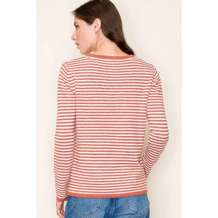 Demi Striped Classic Crewneck