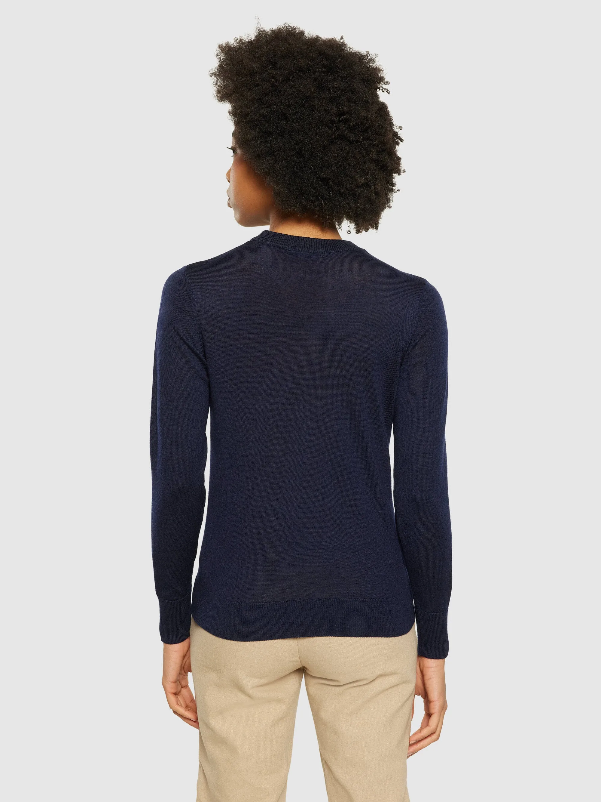 Fine merino crew neck - RWS - Total Eclipse