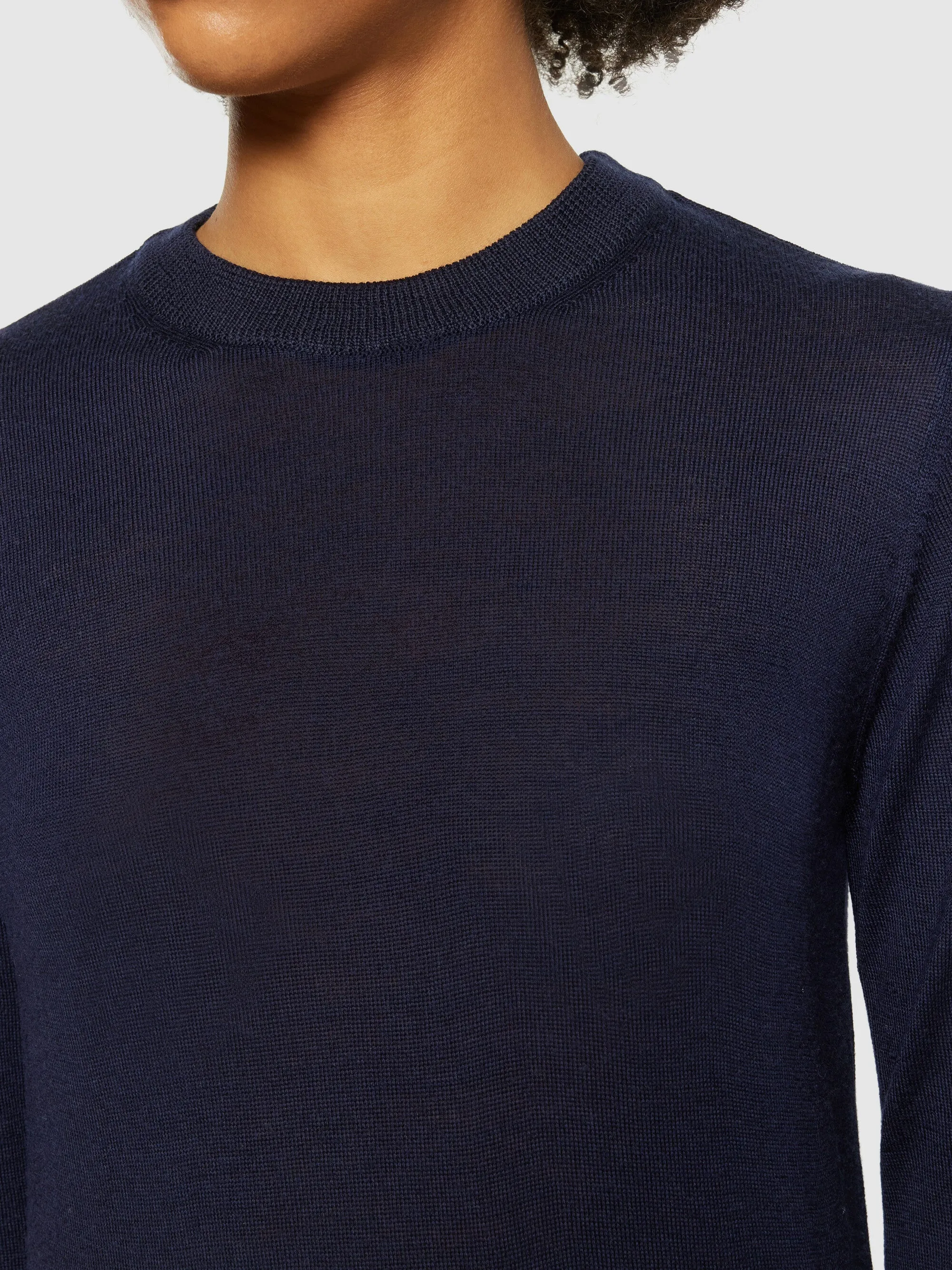 Fine merino crew neck - RWS - Total Eclipse