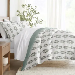 Folk Leaves Reversible Down-Alternative Comforter Set - 12 Days of Deals