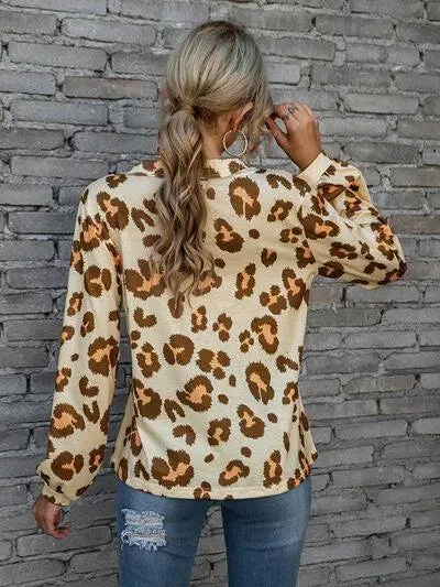 Get Wild: Leopard V-Neck Blouse for Stylish Statements