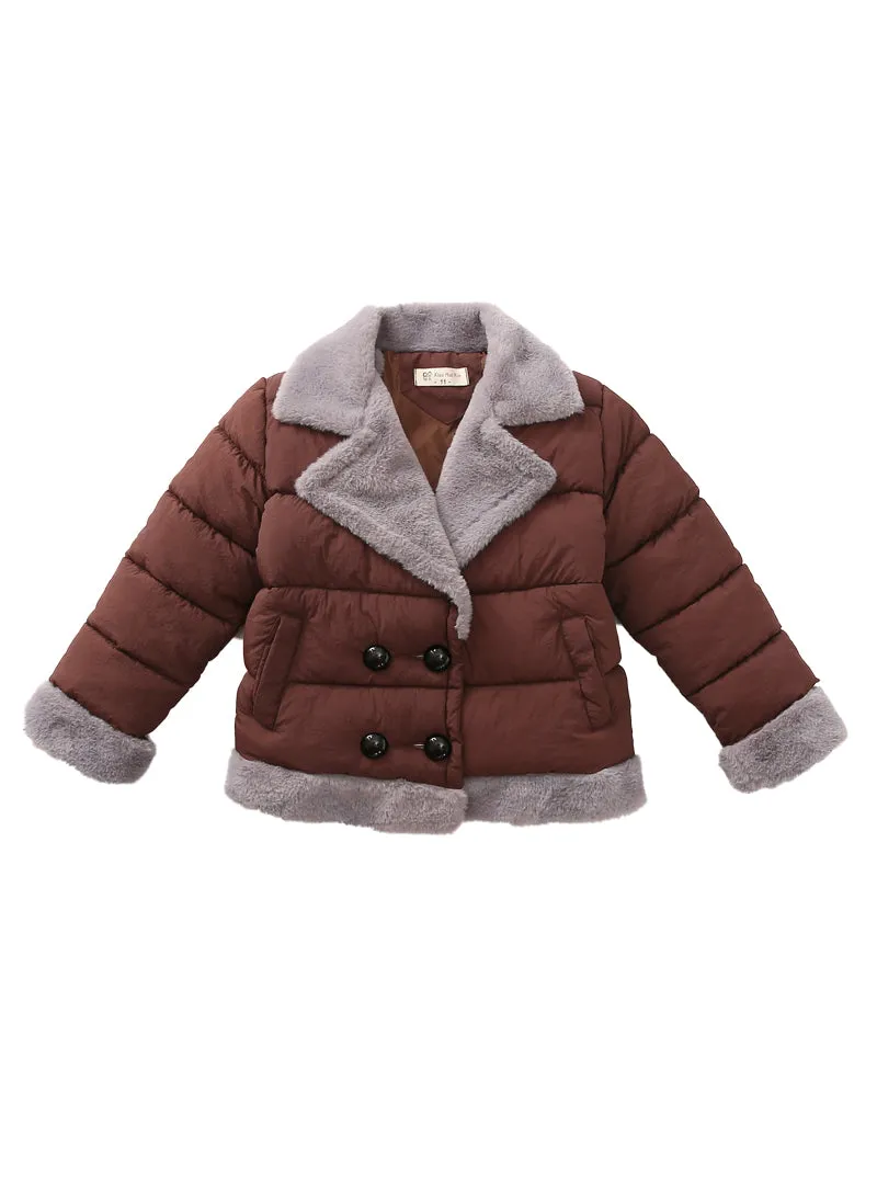 Girls Cotton-Padded Jacket Short Down Jacket