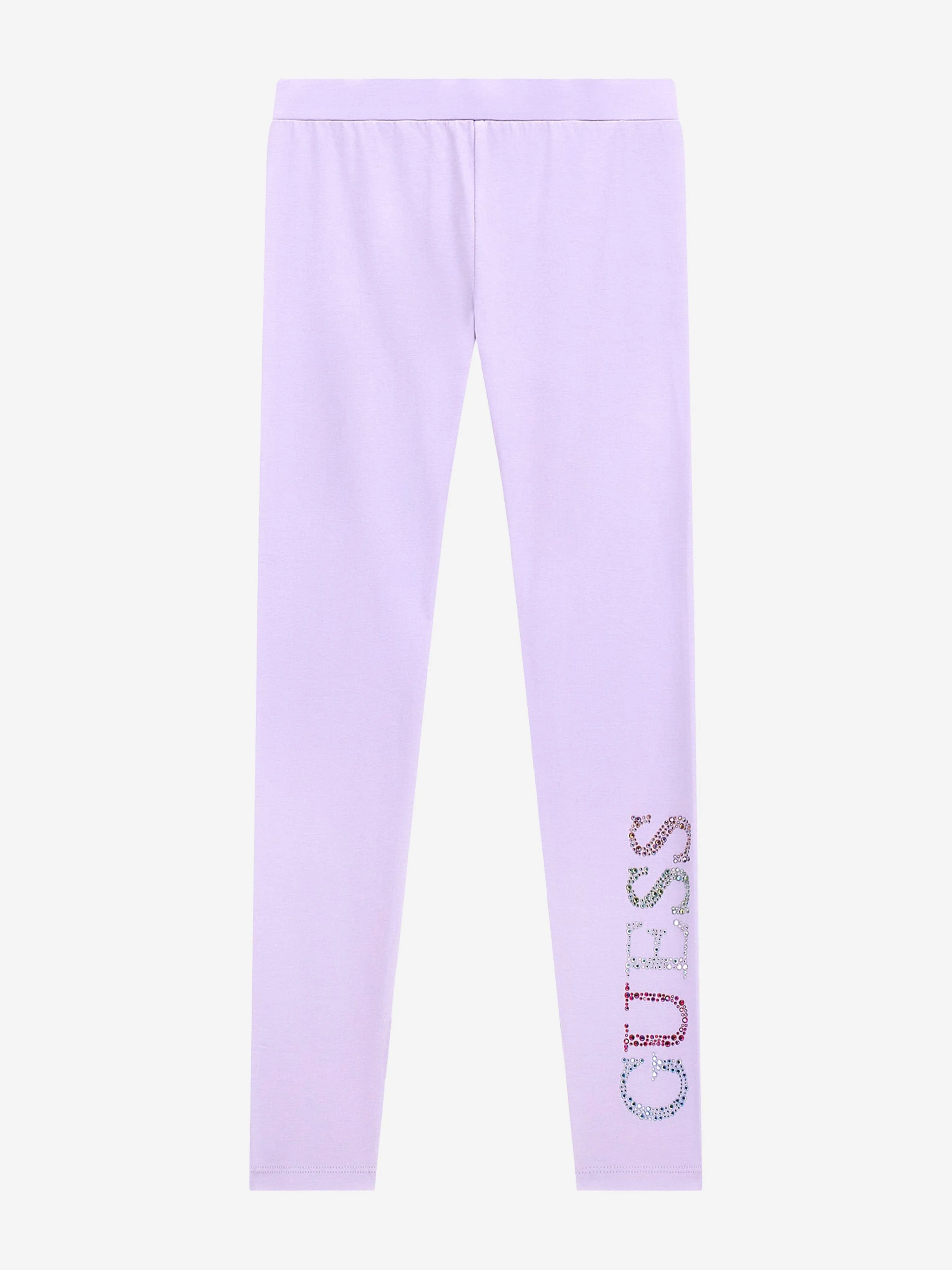 Guess Girls Logo Leggings in Purple