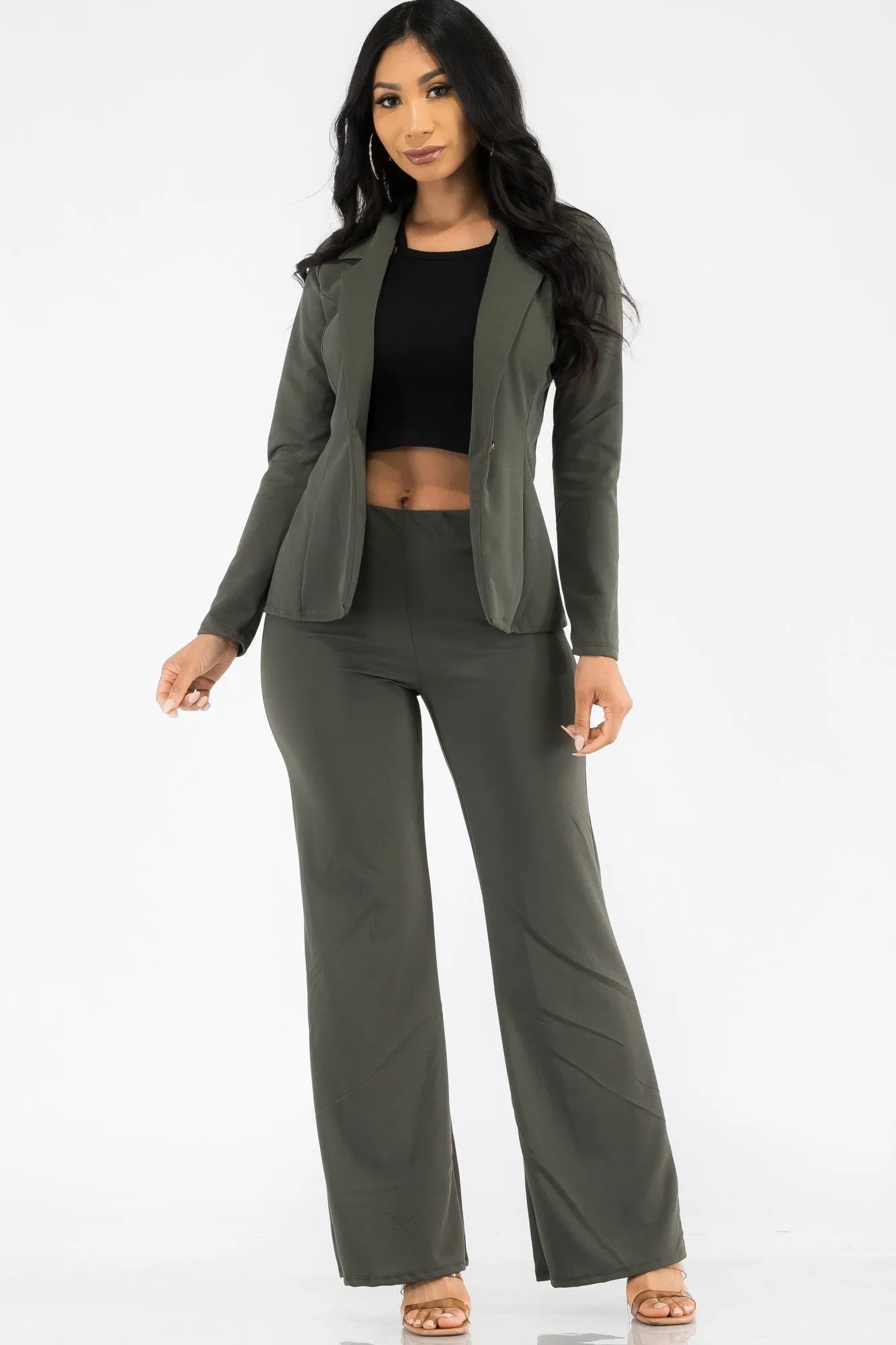 HH715R-SL - 2PC BLAZER AND PANT SUIT