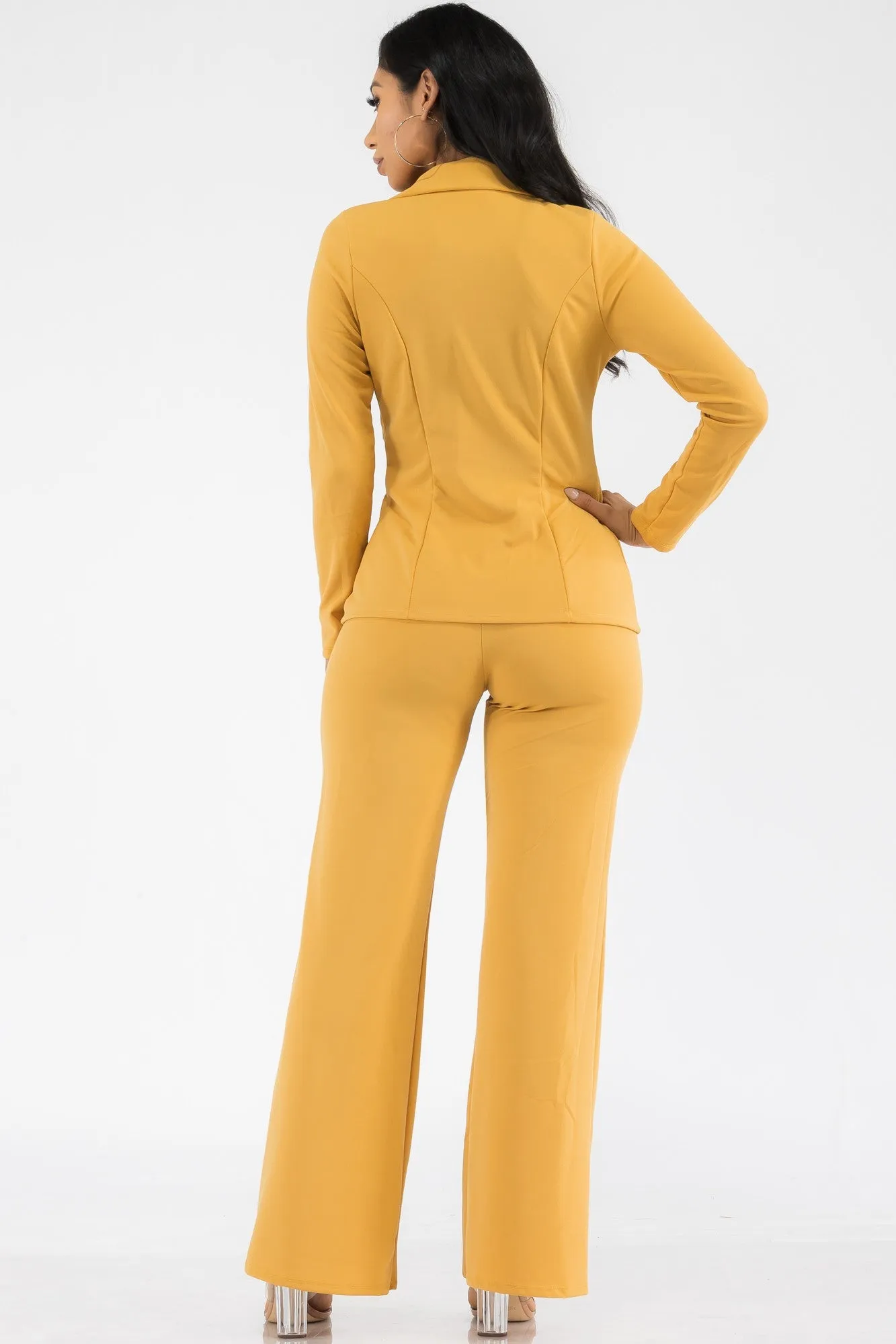 HH715R-SL - 2PC BLAZER AND PANT SUIT