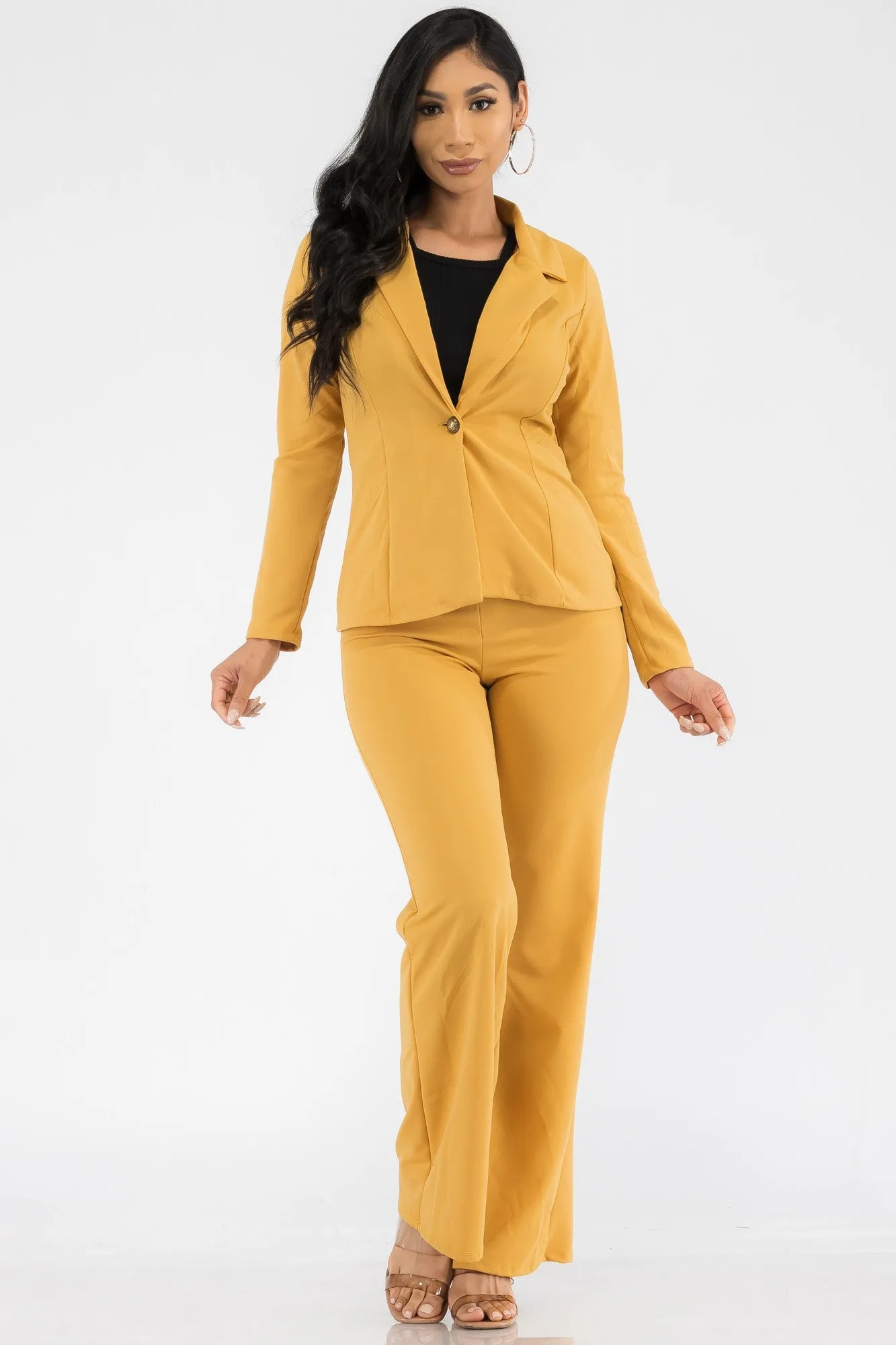 HH715R-SL - 2PC BLAZER AND PANT SUIT