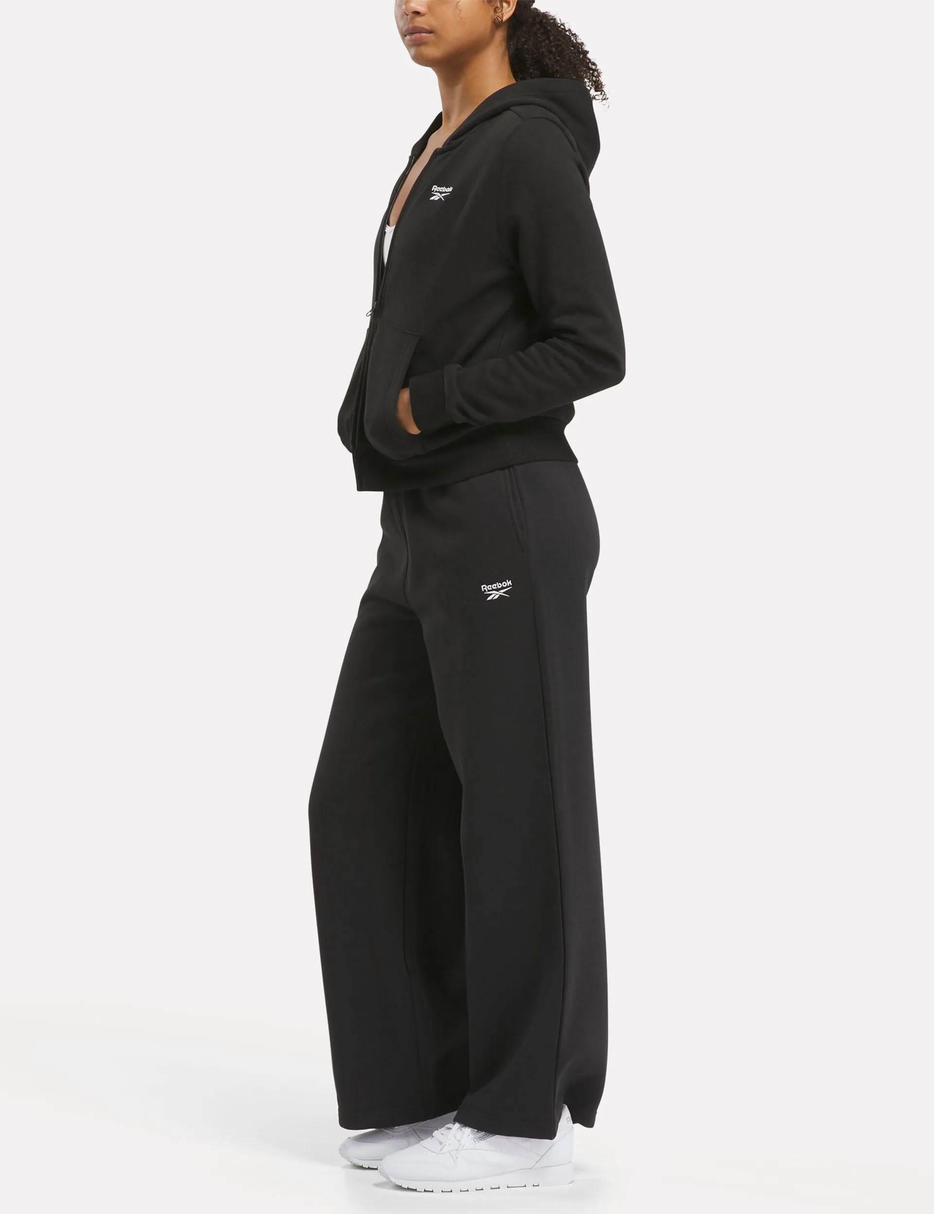 Identity Fleece Wide Leg Pants - Black