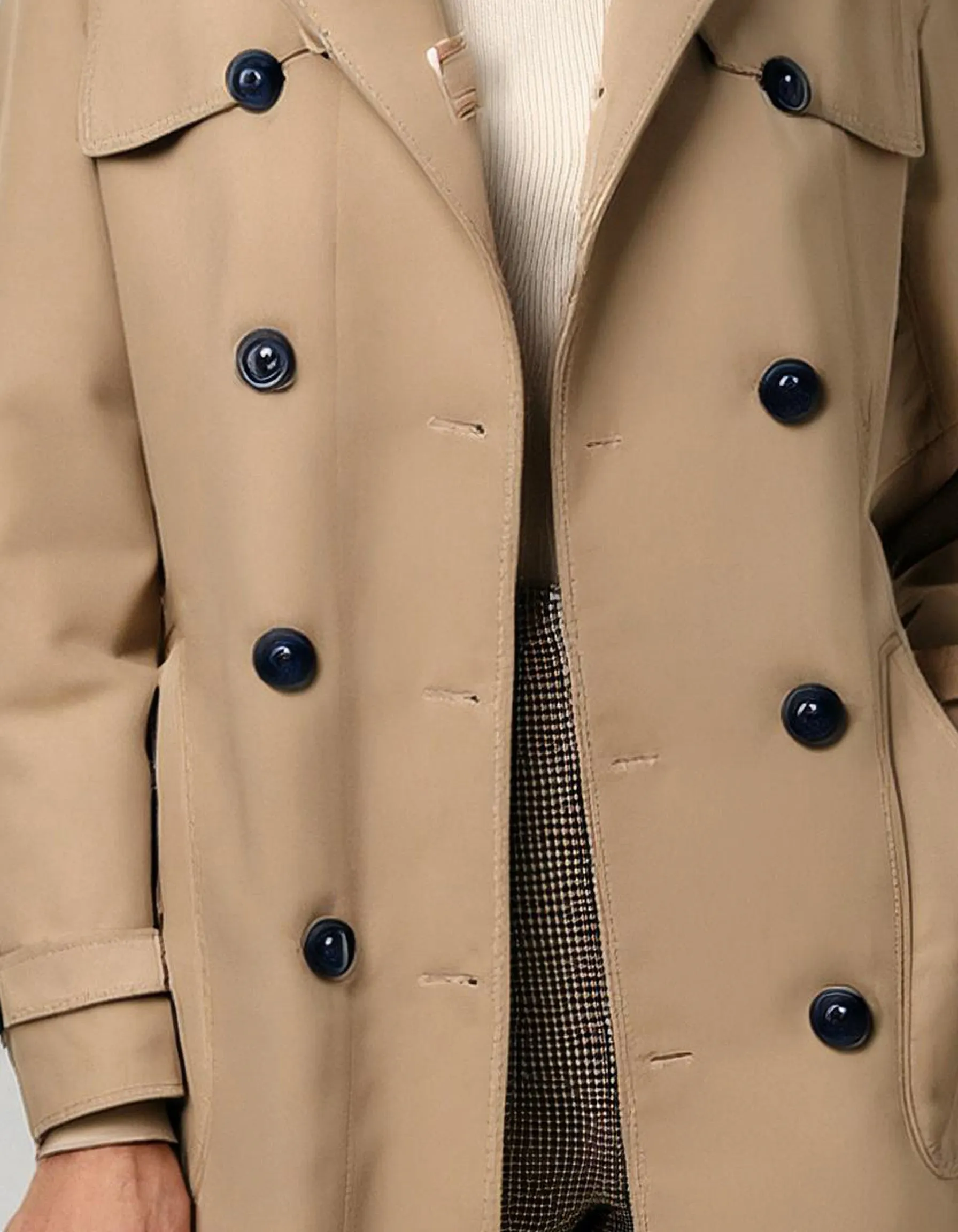 Khaki Utilitarian Trench Coats