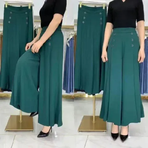 Kimberley – Women's Vintage High-Waist Wide-Leg Pants