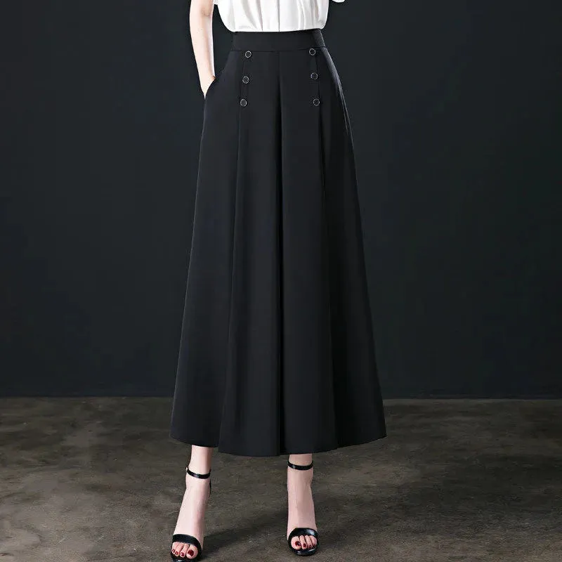 Kimberley – Women's Vintage High-Waist Wide-Leg Pants