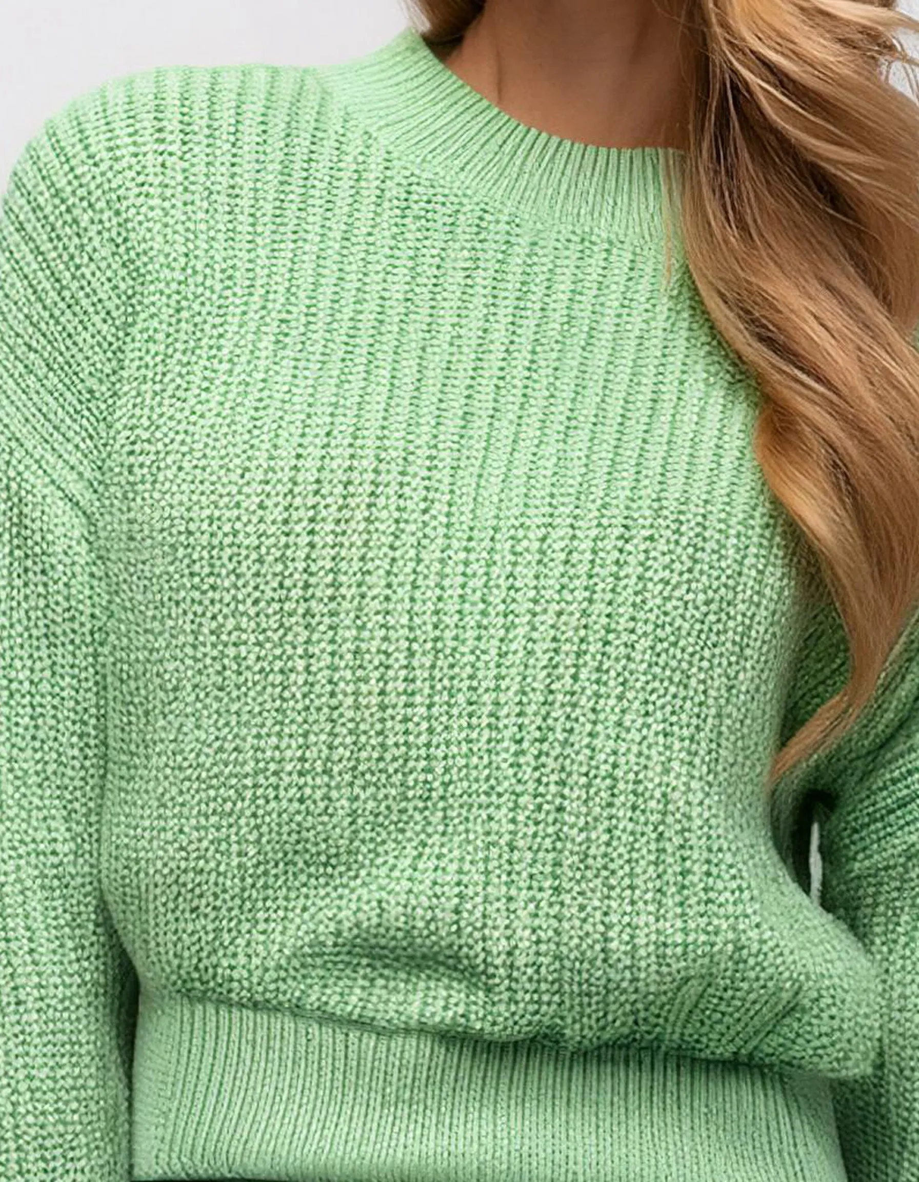 Light Green Cable Knit Pullover