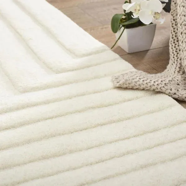 Liner Rug - Cream White Runner for Bedroom/Living Area/Home with Anti Slip Backing