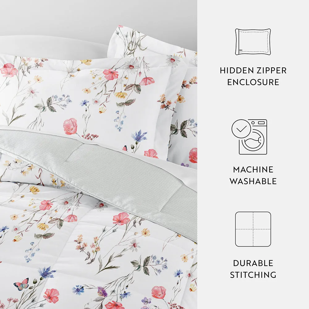 Meadow Floral Reversible Down-Alternative Comforter Set