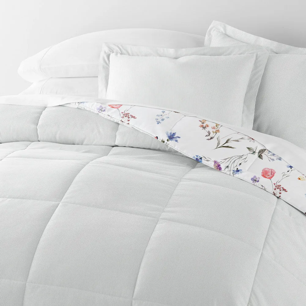 Meadow Floral Reversible Down-Alternative Comforter Set