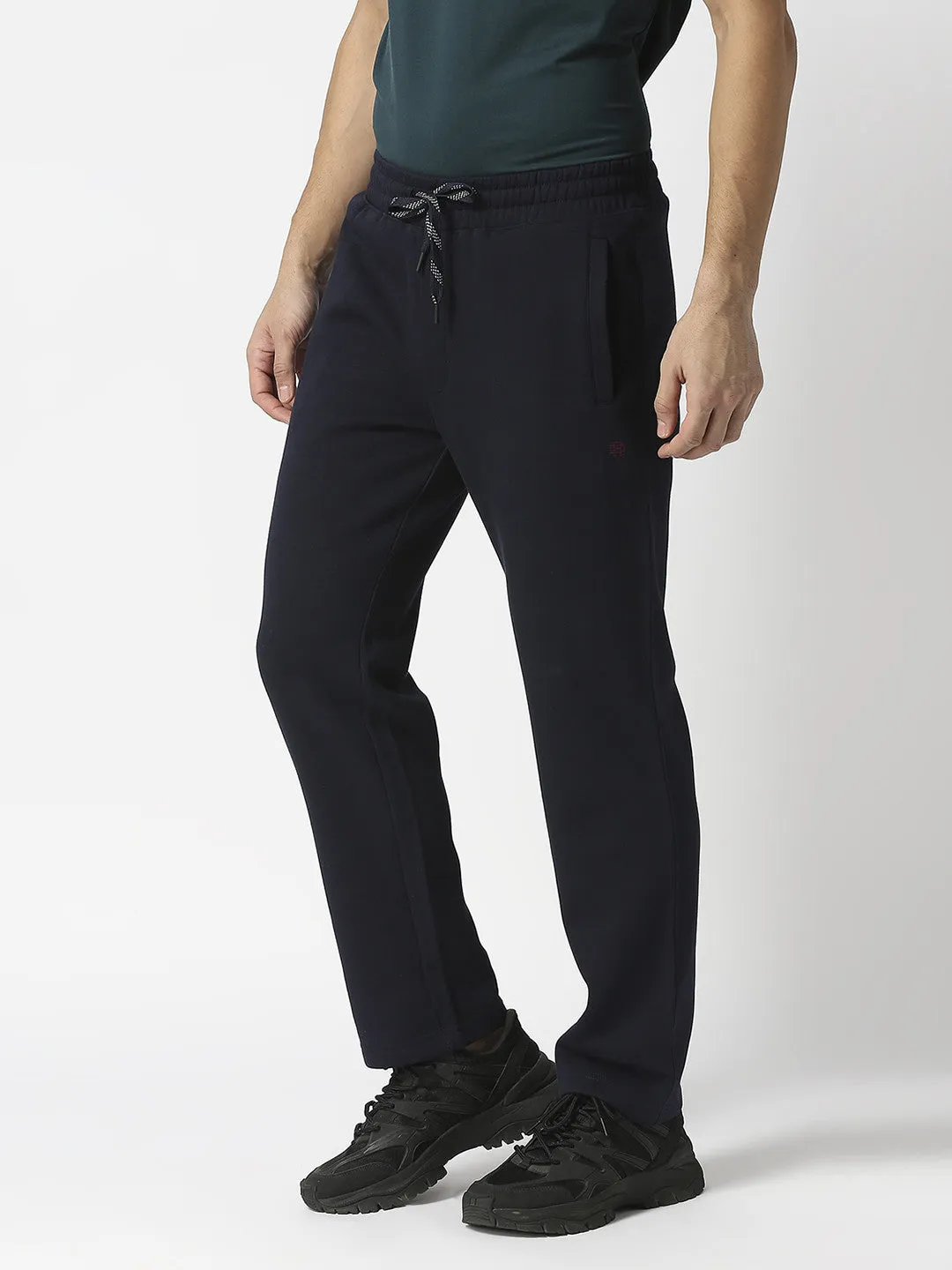 Navy Blue Fleece Track Pants