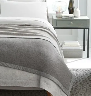 Nerino Gray Wool Blanket - Sferra