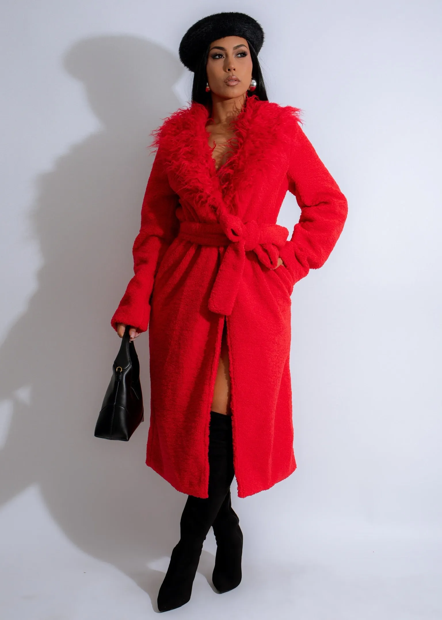 Nightfall Plush Coat Red