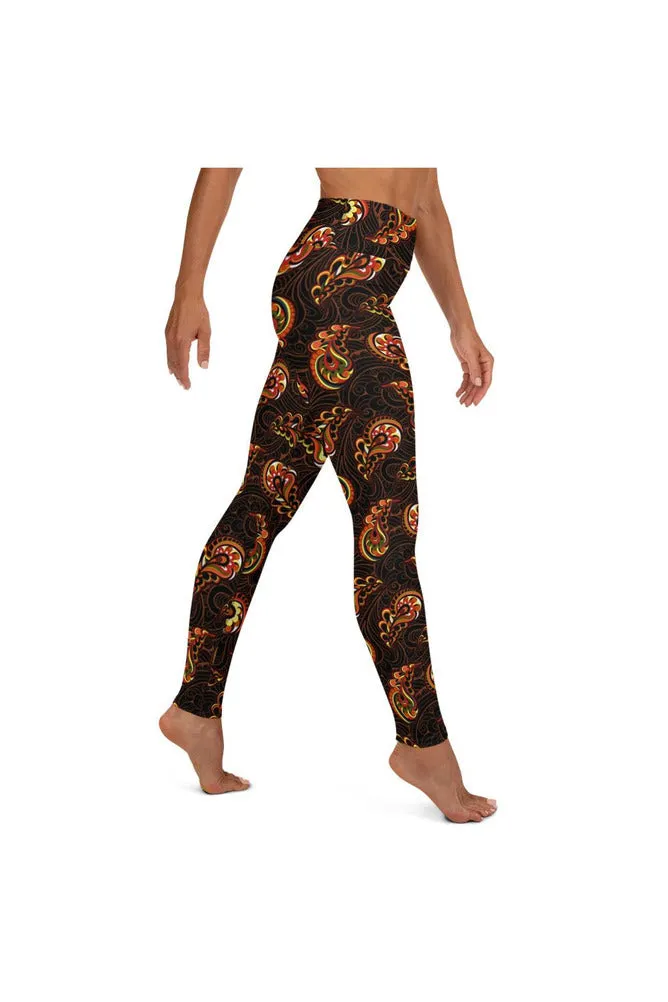 Paisley Spark Yoga Leggings