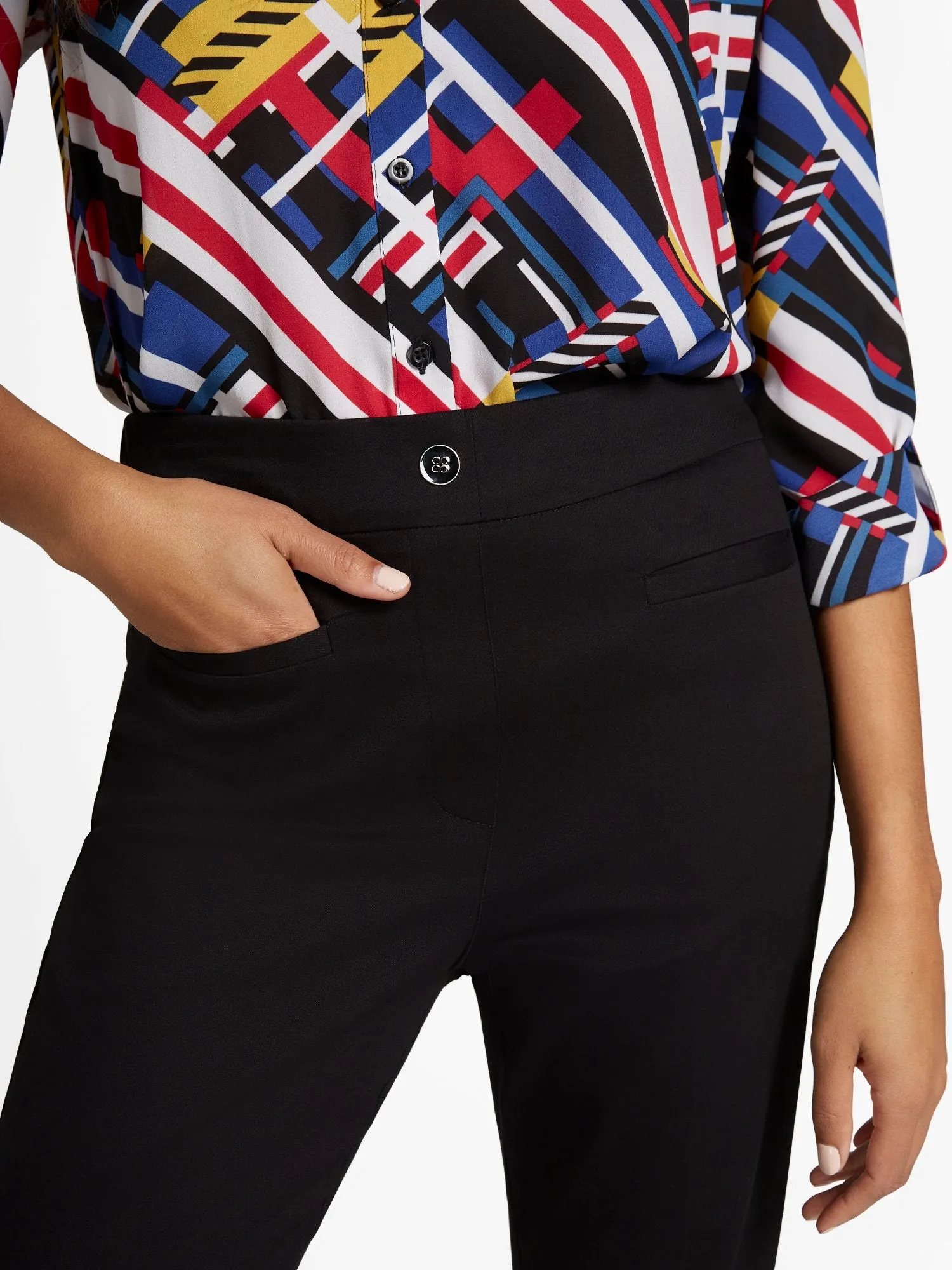 Petite High-Waisted Pull-On Bootcut Pant - NY&Chic Collection