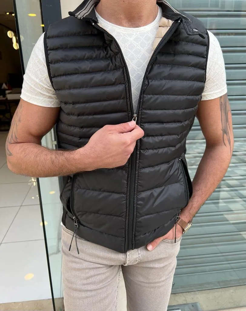 Puffer Black Vest Coat