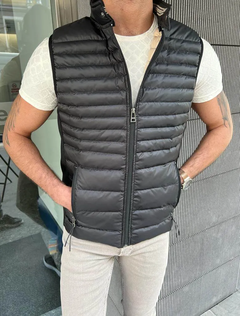 Puffer Black Vest Coat