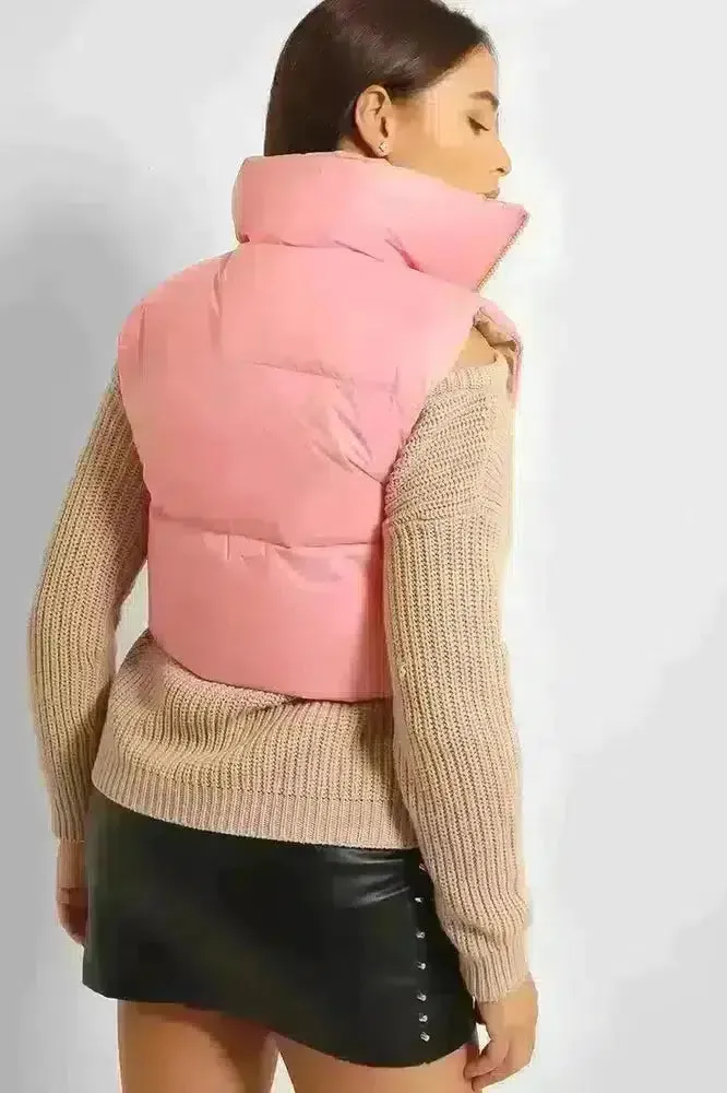 Reversible Cropped Puffer Gilet