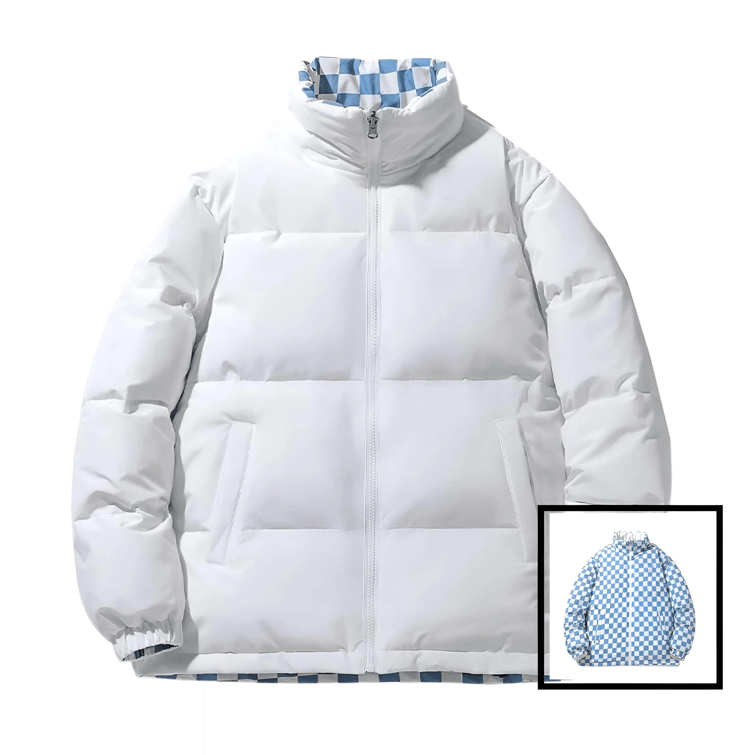 Reversible Wear Duck Down Puffer Jackets For Men