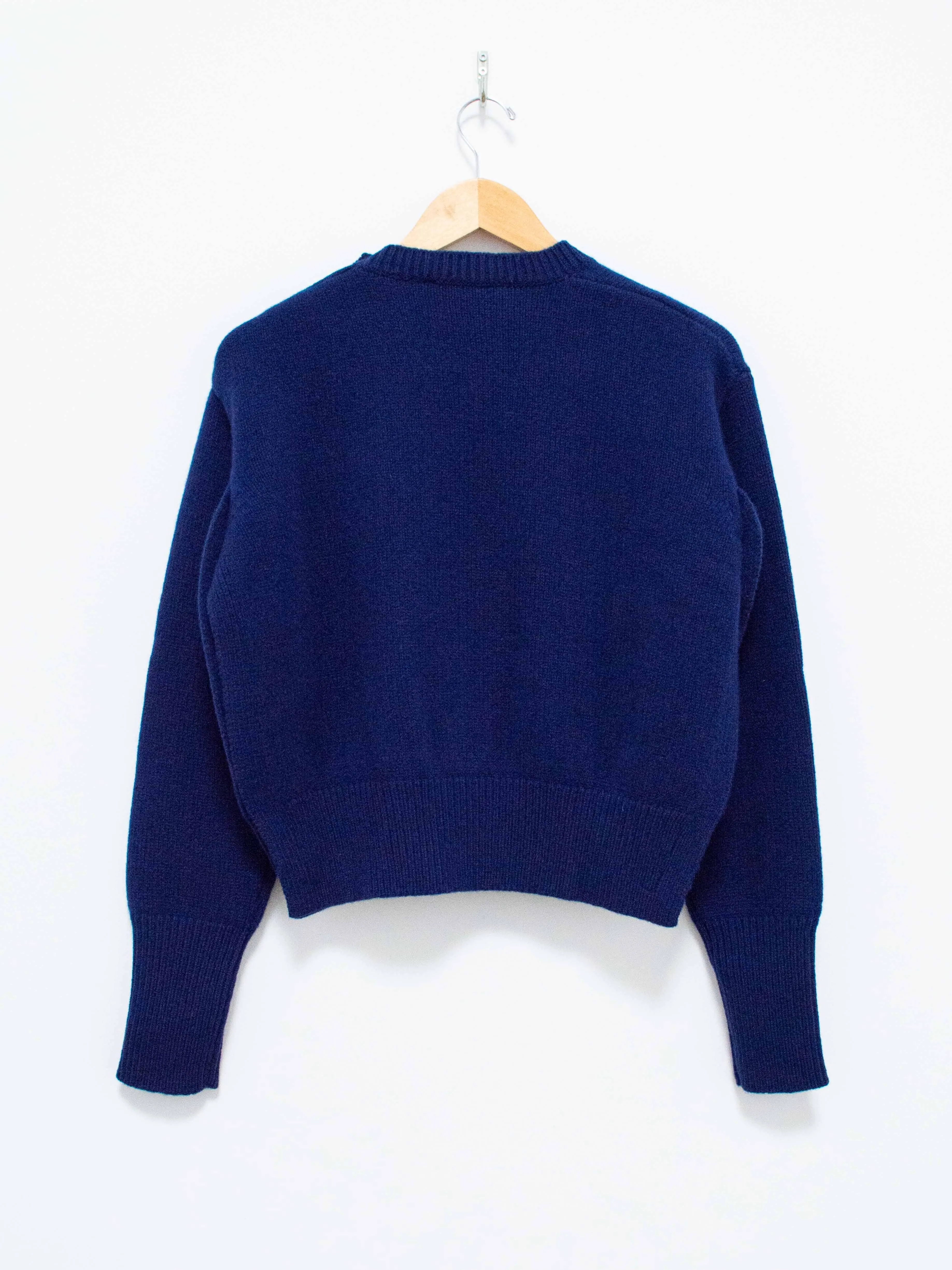 Serge British Side Split Knit - Deep Blue