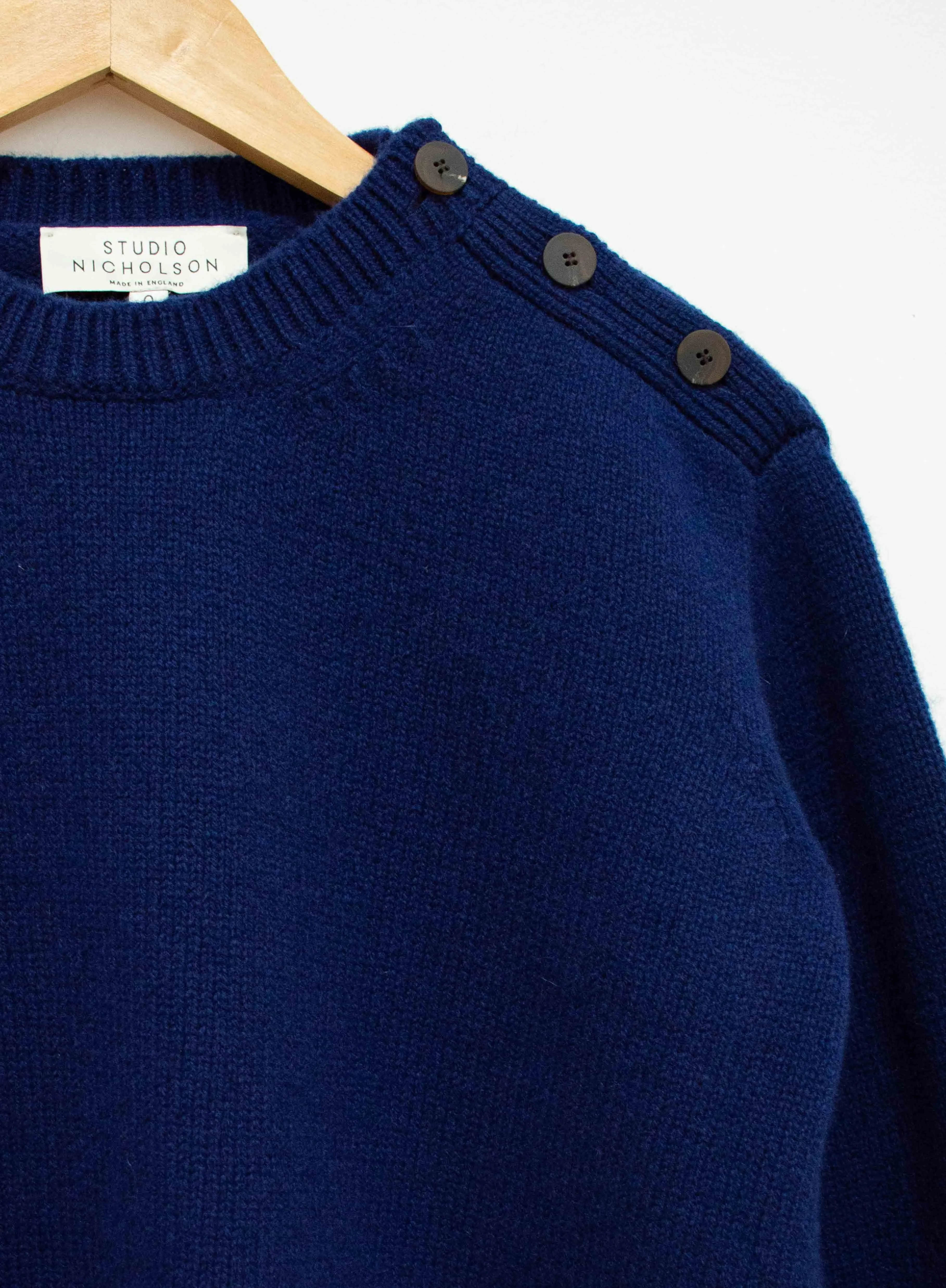 Serge British Side Split Knit - Deep Blue