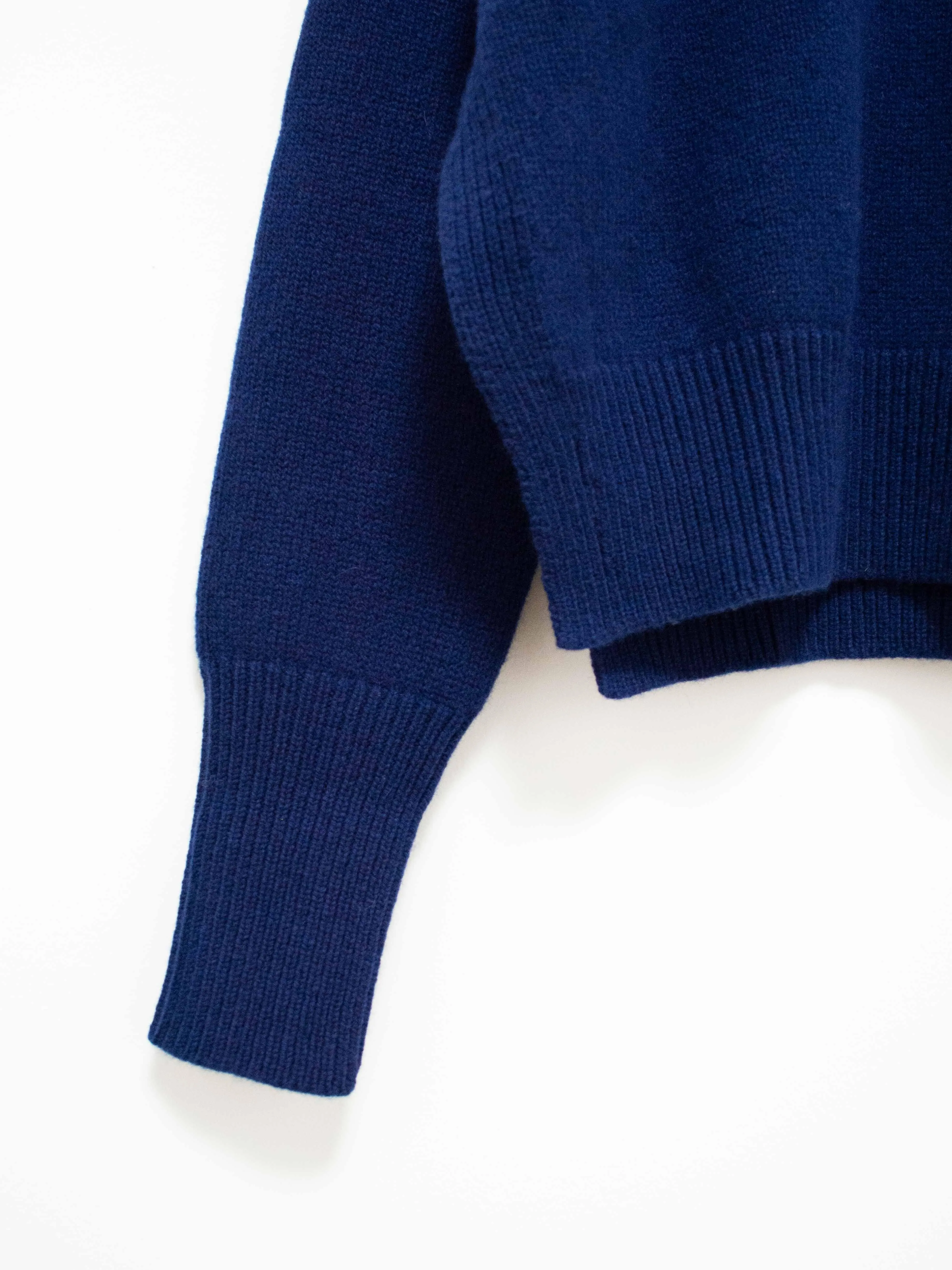 Serge British Side Split Knit - Deep Blue