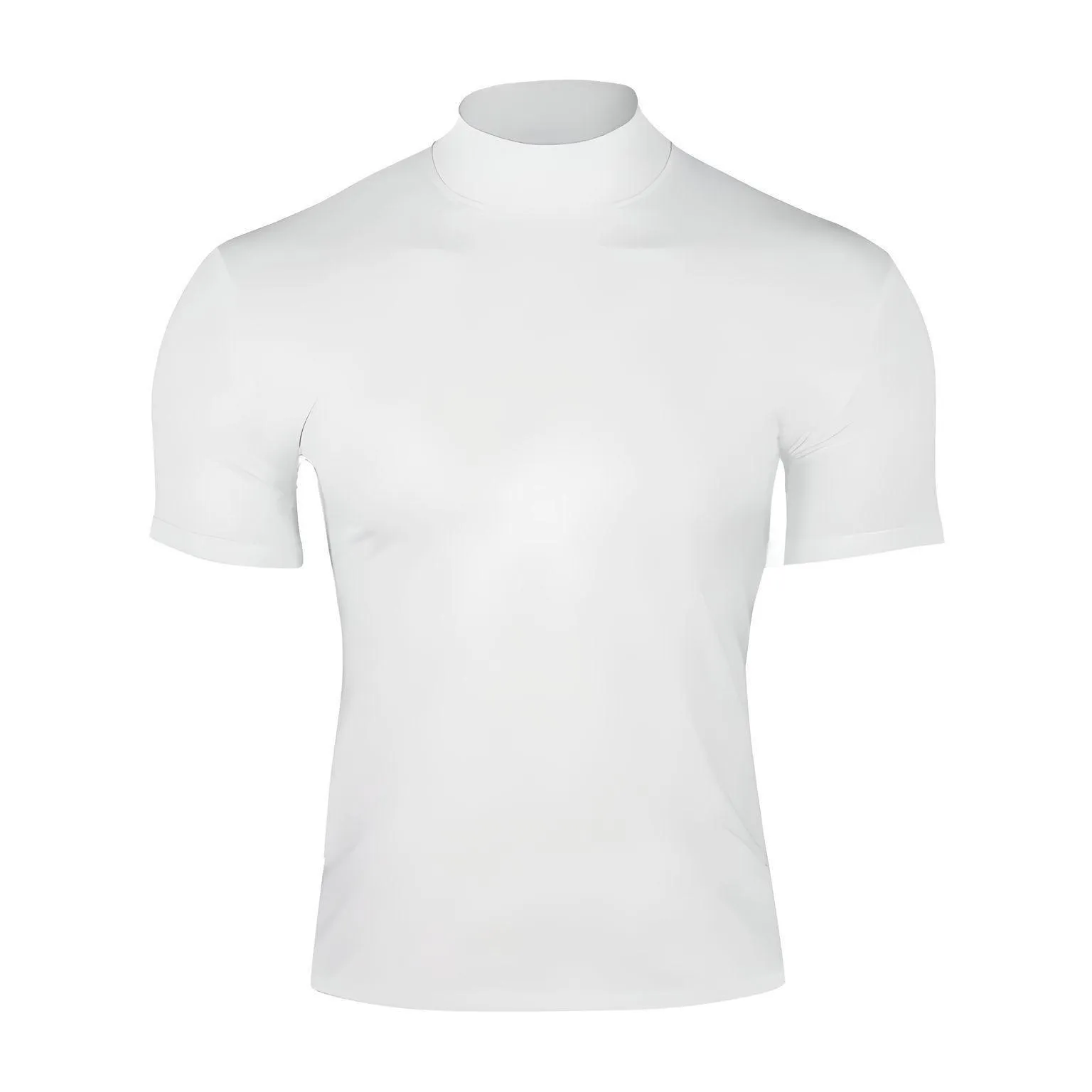 Short Sleeve Turtleneck Men's Tight T-Shirt