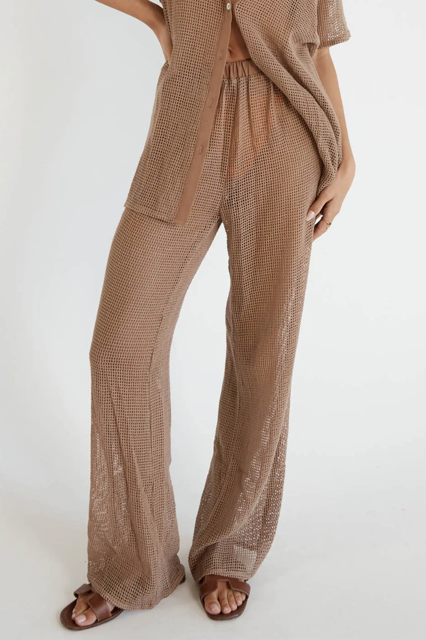 SNDYS Hyams Long Knit Pants Mocha