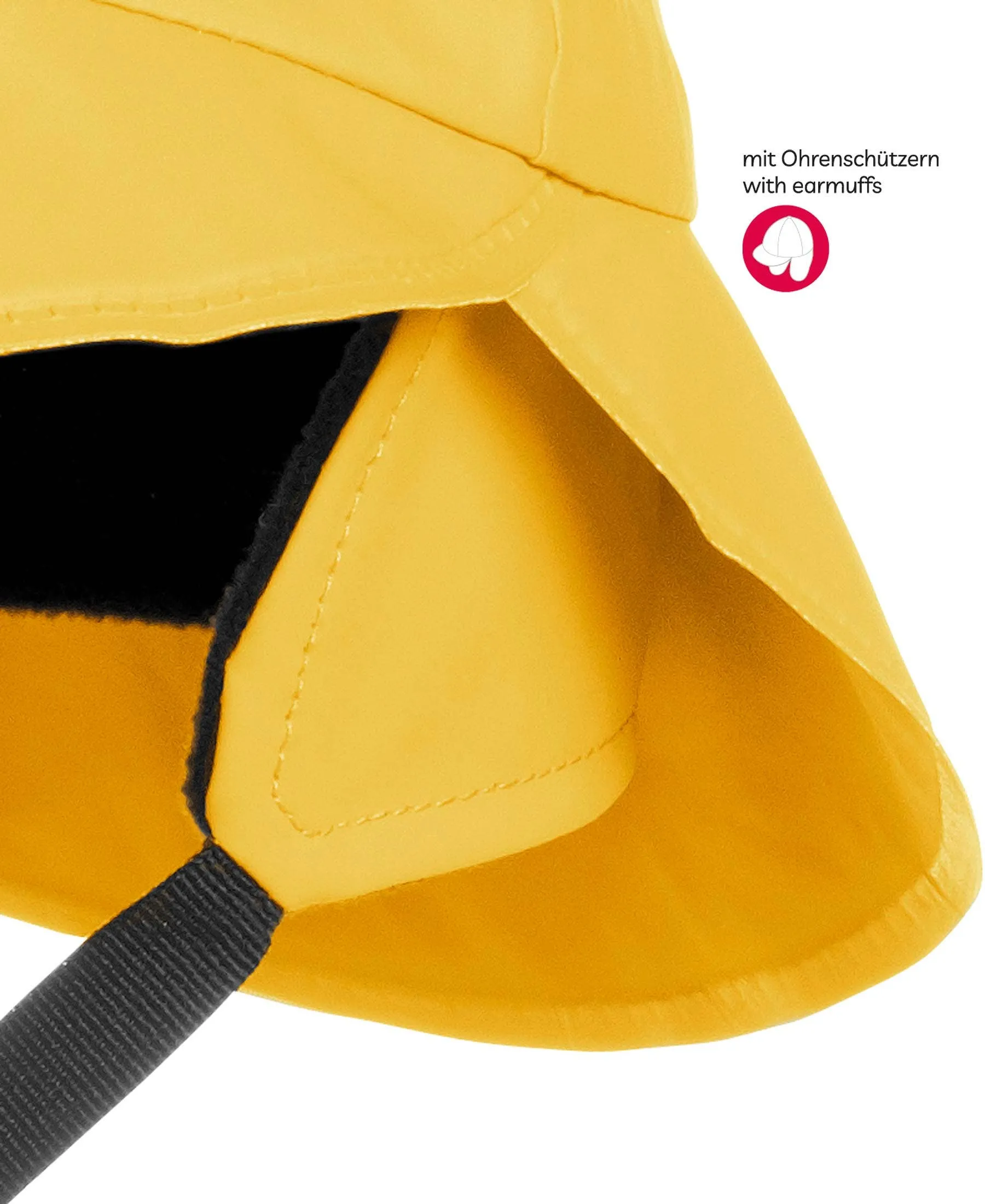 Southwester Fleece Lined Rain Hat: Yellow